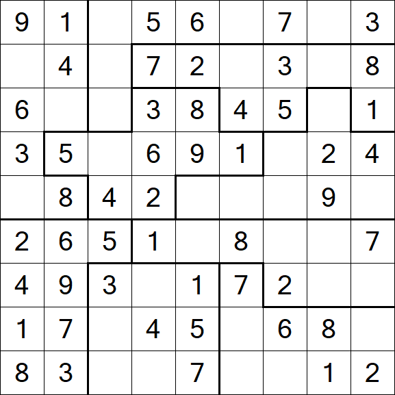 Jigsaw Sudoku - Simple