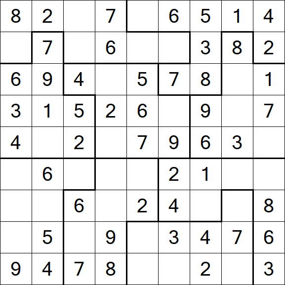 Jigsaw Sudoku - Simple