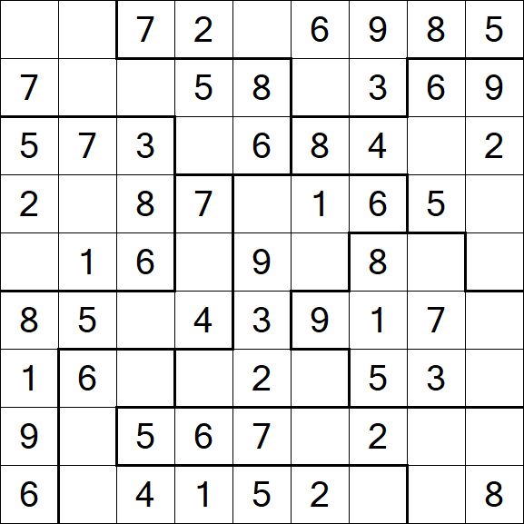 Jigsaw Sudoku - Simple