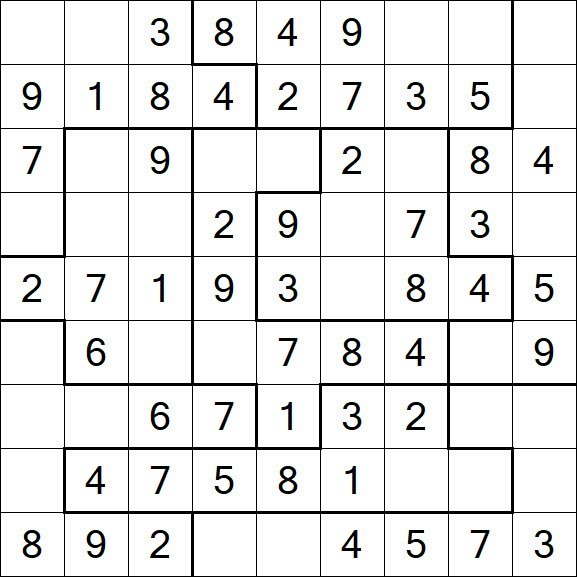 Jigsaw Sudoku - Simple