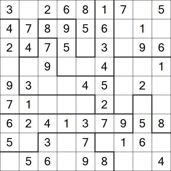 Jigsaw Sudoku - Simple