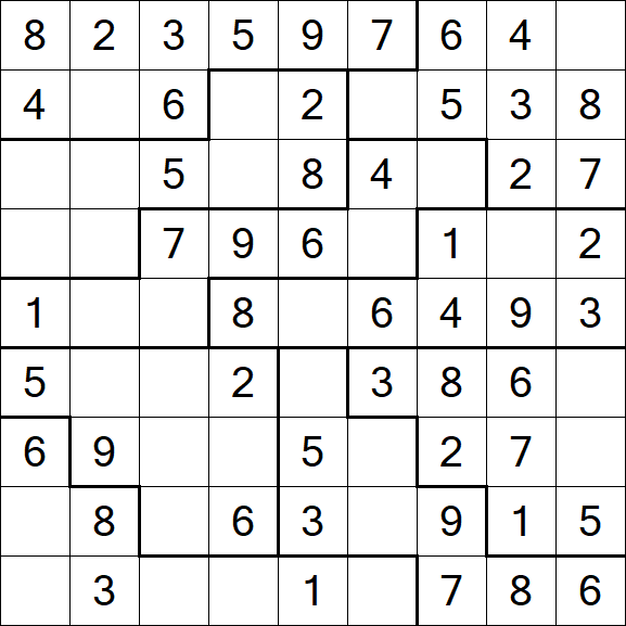 Jigsaw Sudoku - Easy