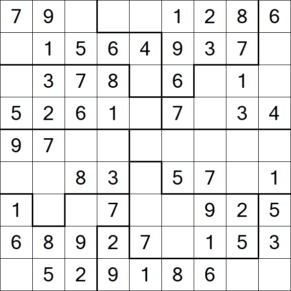Jigsaw Sudoku - Simple