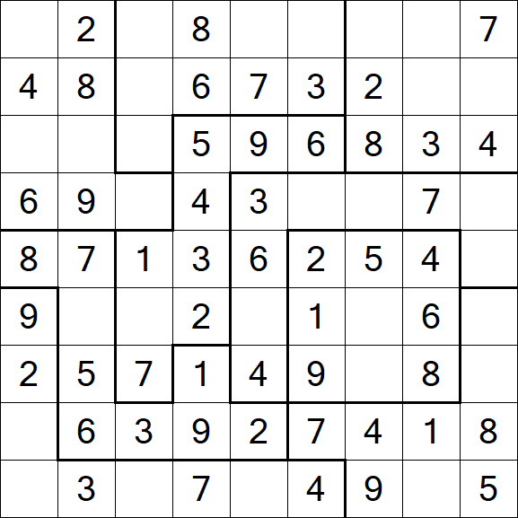 Jigsaw Sudoku - Simple
