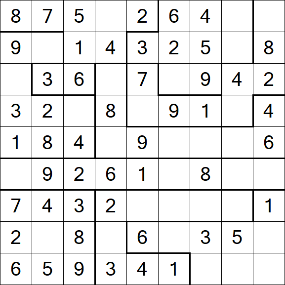 Jigsaw Sudoku - Simple