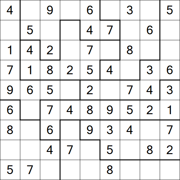 Jigsaw Sudoku - Simple