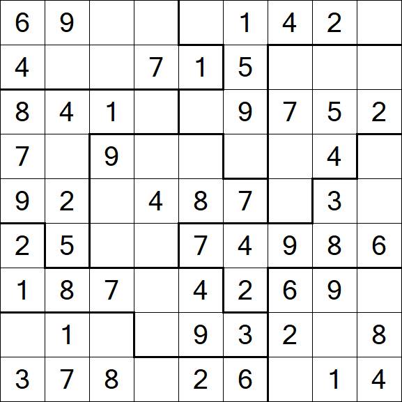 Jigsaw Sudoku - Simple