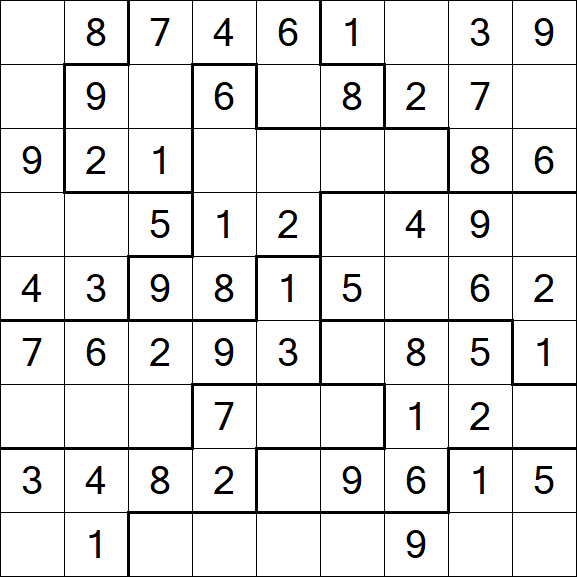Jigsaw Sudoku - Simple
