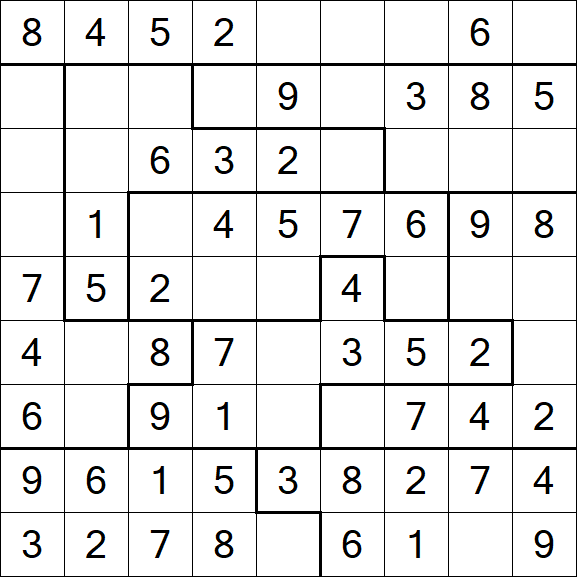 Jigsaw Sudoku - Fácil