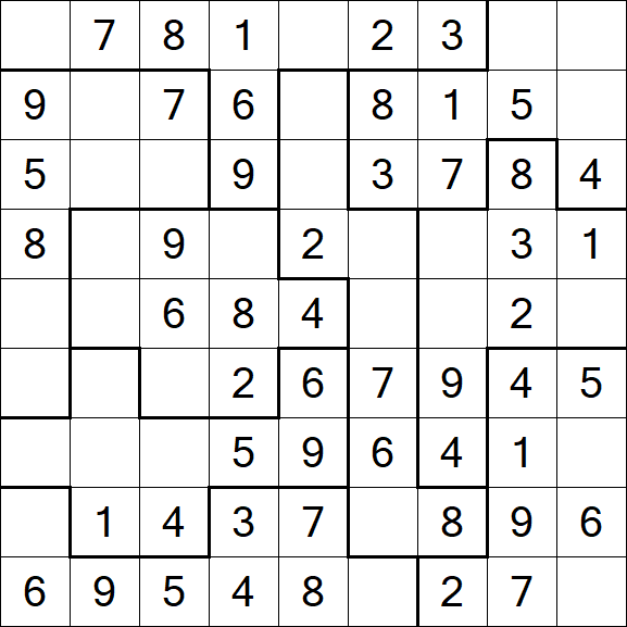 Jigsaw Sudoku - Fácil