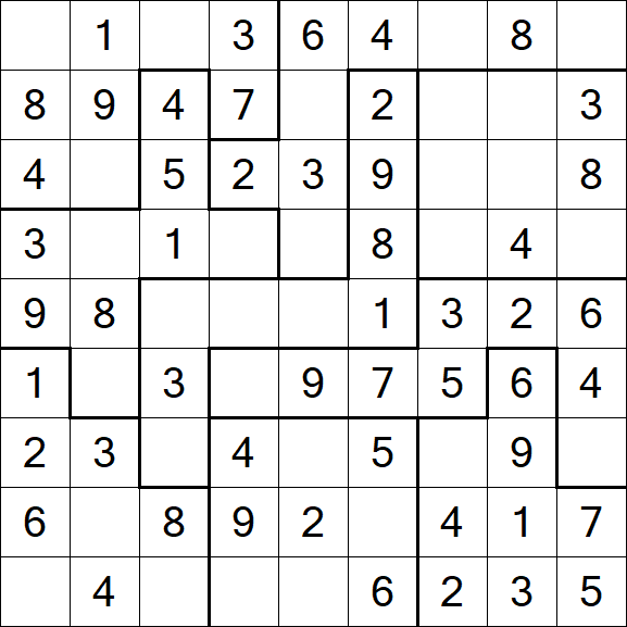 Jigsaw Sudoku - Fácil