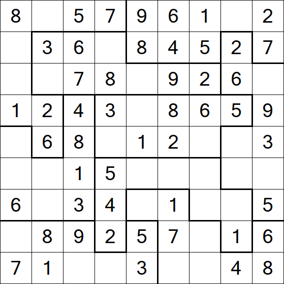 Jigsaw Sudoku - Einfach