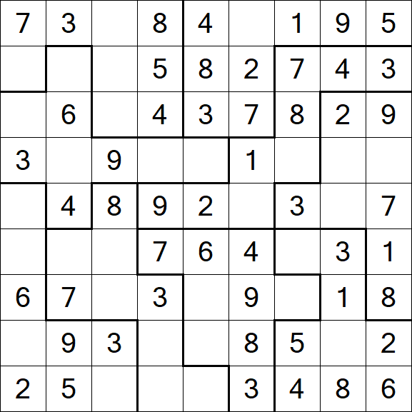 Jigsaw Sudoku - Fácil