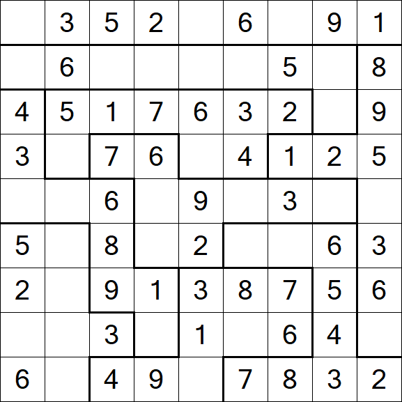 Jigsaw Sudoku - Fácil