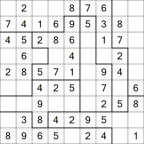 Jigsaw Sudoku - Fácil