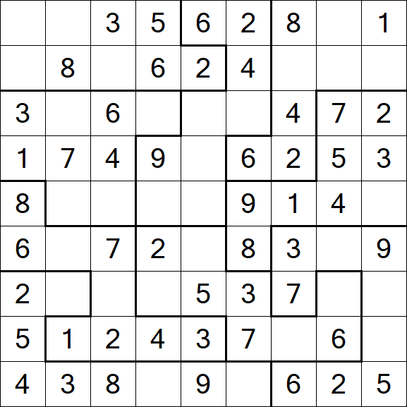 Jigsaw Sudoku - Fácil