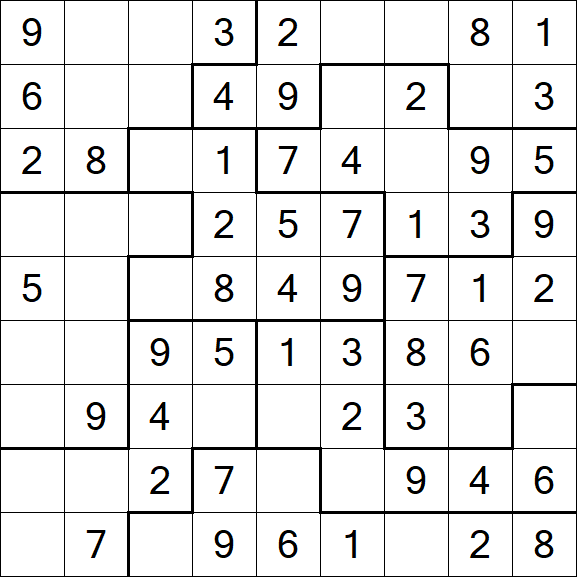 Jigsaw Sudoku - Fácil