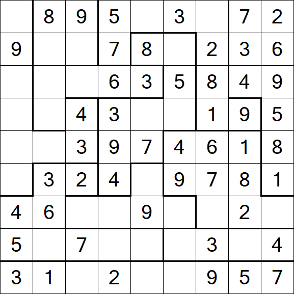 Jigsaw Sudoku - Einfach