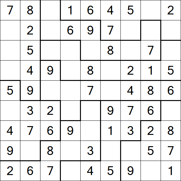 Jigsaw Sudoku - Fácil