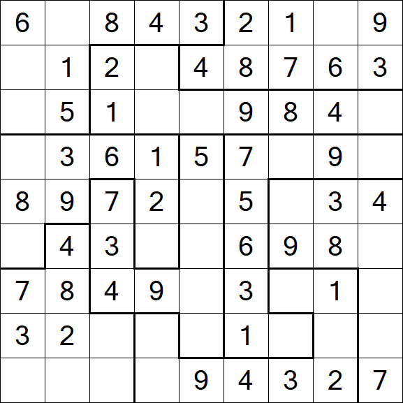 Jigsaw Sudoku - Easy