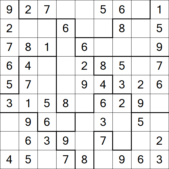 Jigsaw Sudoku - Einfach