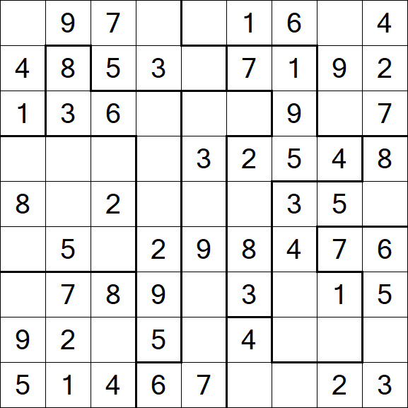 Jigsaw Sudoku - Simple
