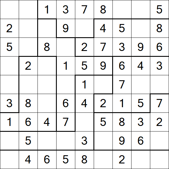 Jigsaw Sudoku - Simple