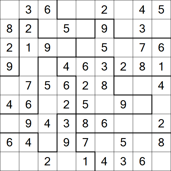 Jigsaw Sudoku - Fácil