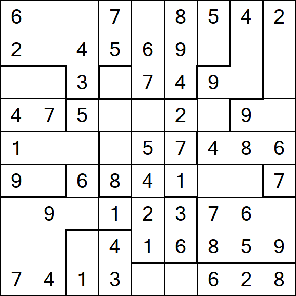 Jigsaw Sudoku - Fácil
