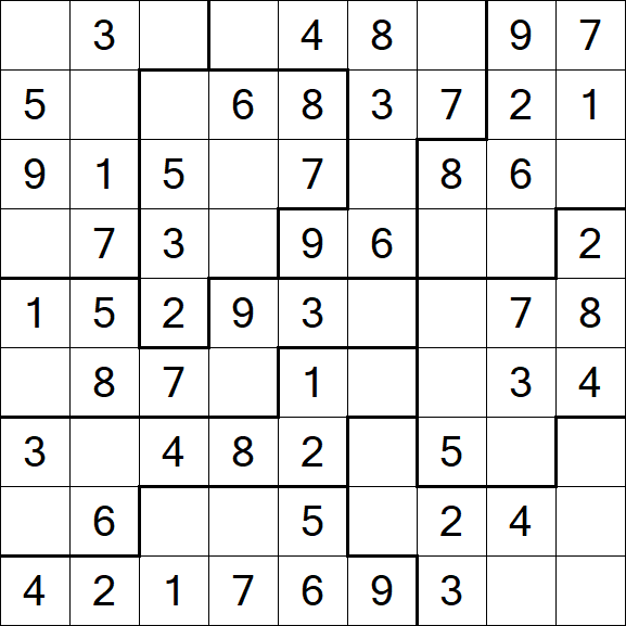 Jigsaw Sudoku - Simple