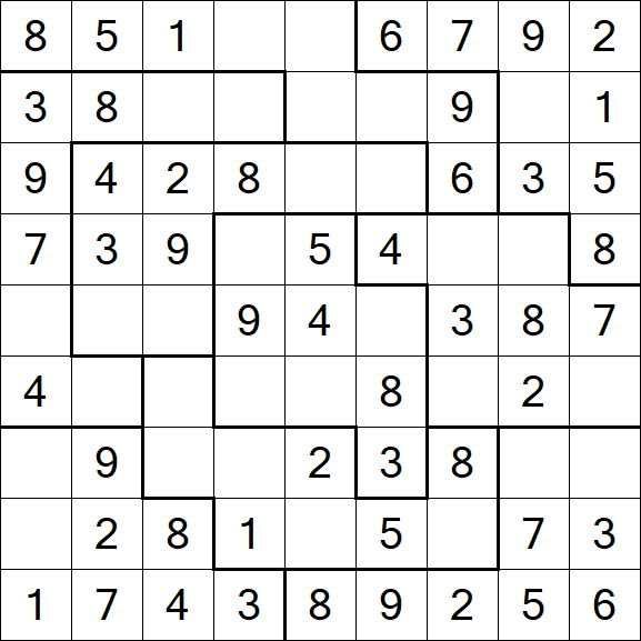 Jigsaw Sudoku - Simple