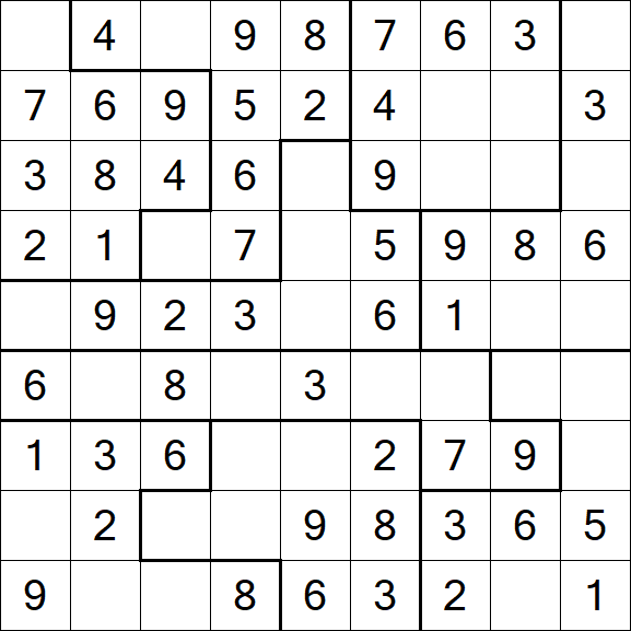 Jigsaw Sudoku - Easy