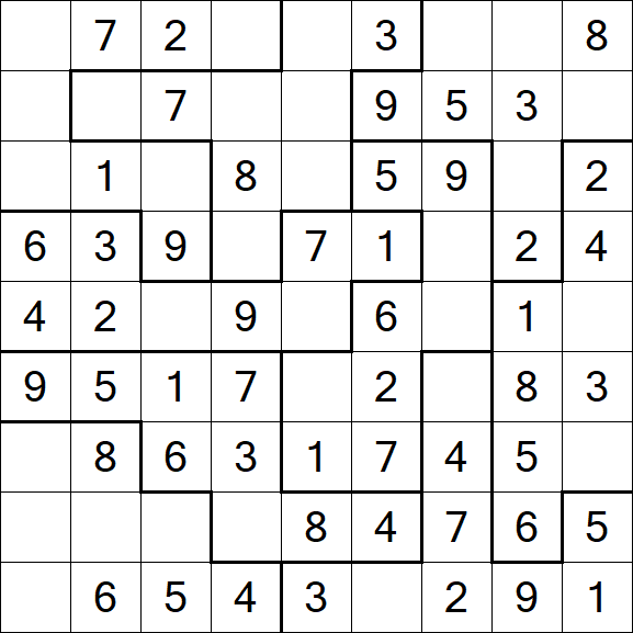 Jigsaw Sudoku - Einfach