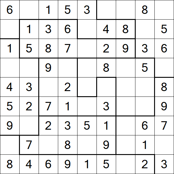 Jigsaw Sudoku - Einfach
