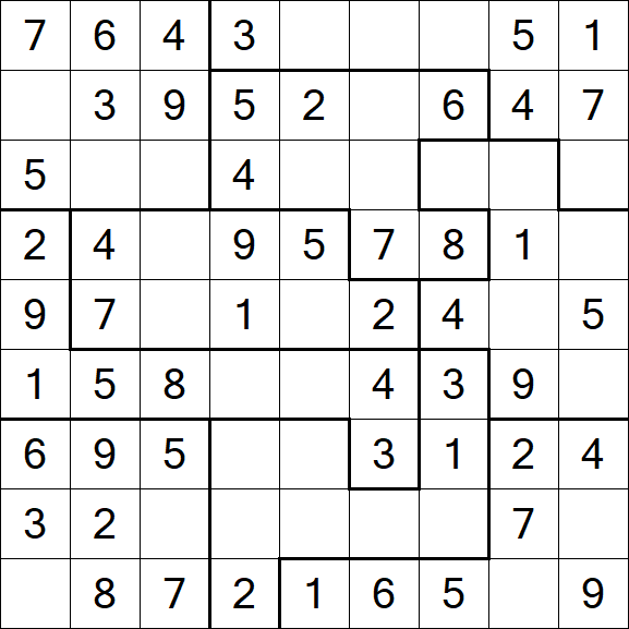 Jigsaw Sudoku - Fácil