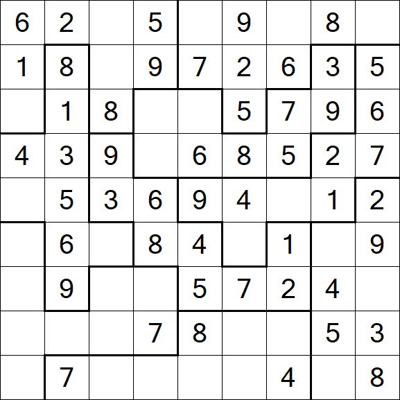 Jigsaw Sudoku - Simple