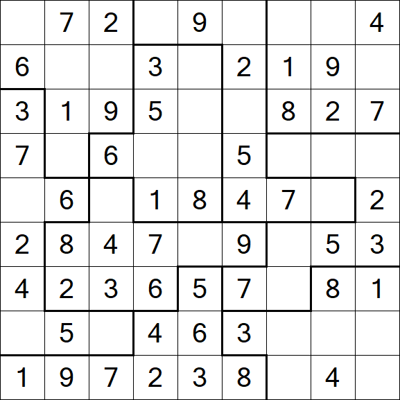 Jigsaw Sudoku - Simple