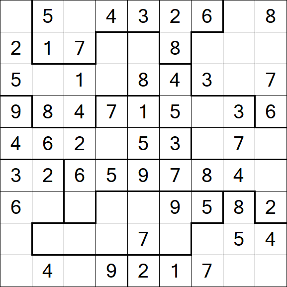 Jigsaw Sudoku - Simple