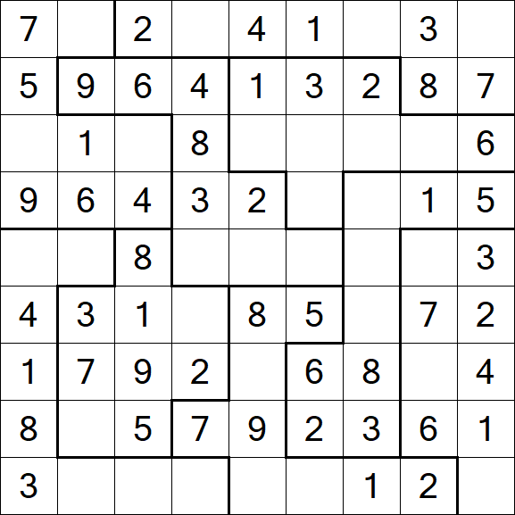 Jigsaw Sudoku - Simple