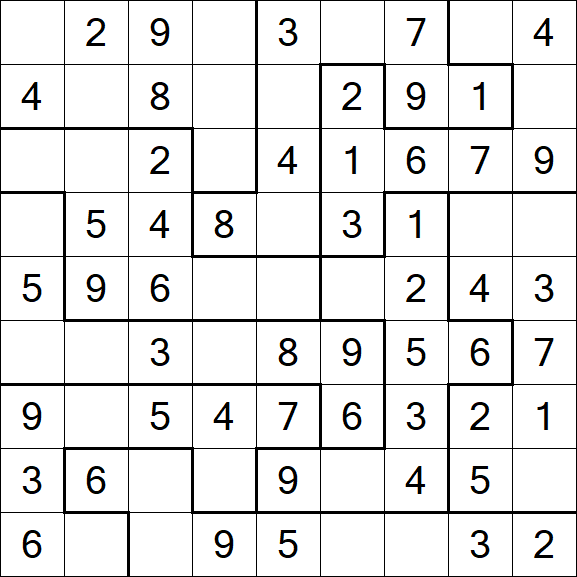Jigsaw Sudoku - Simple