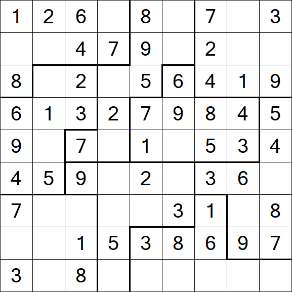 Jigsaw Sudoku - Simple