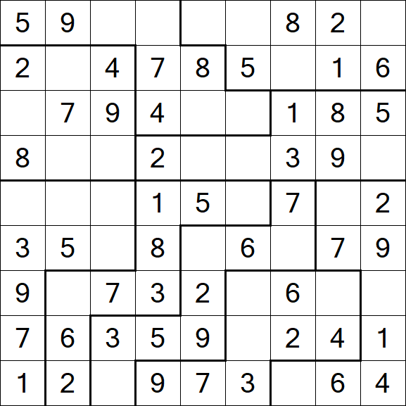 Jigsaw Sudoku - Simple