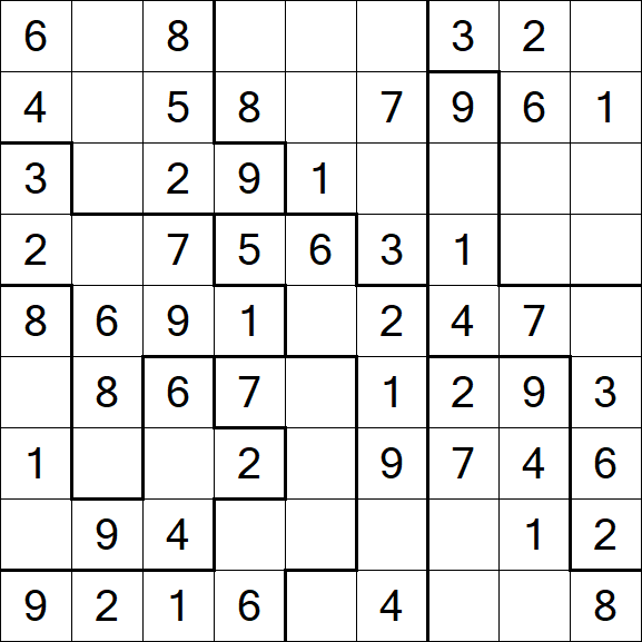 Jigsaw Sudoku - Simple