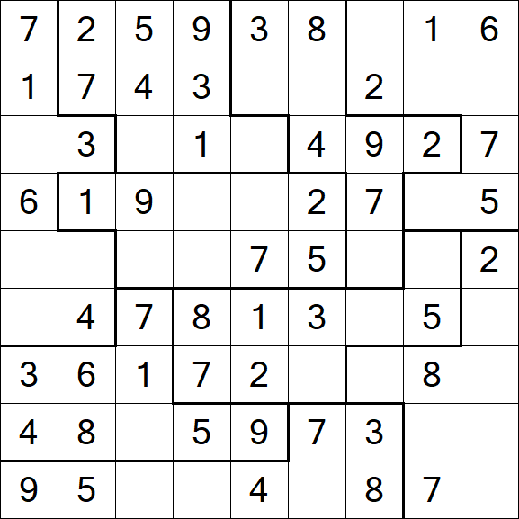 Jigsaw Sudoku - Einfach