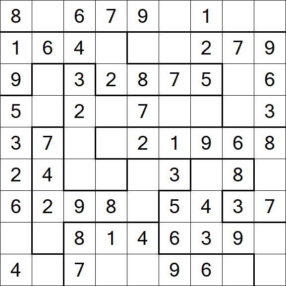 Jigsaw Sudoku - Simple