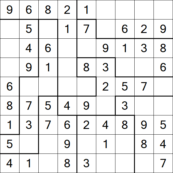 Jigsaw Sudoku - Einfach