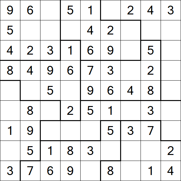Jigsaw Sudoku - Einfach
