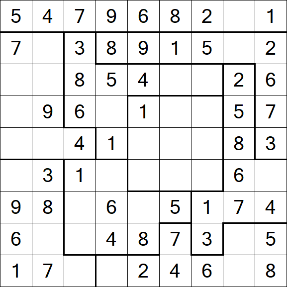 Jigsaw Sudoku - Einfach