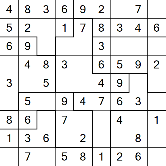 Jigsaw Sudoku - Simple