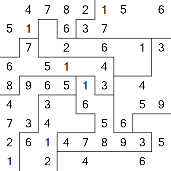Jigsaw Sudoku - Simple